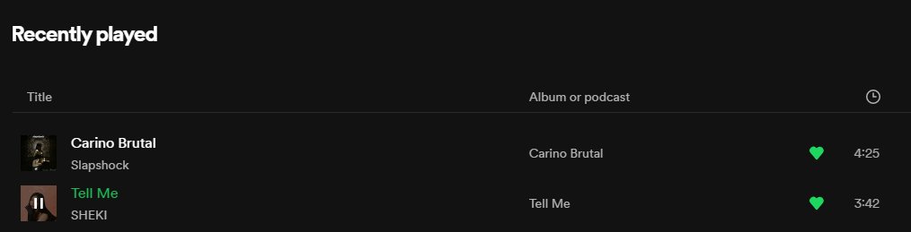 jgs48_'s tweet photo. skl nasa recent played ko sa spotify ko

@shekimusic_ @ShekiSakurasPH @mnl48official  @slapshock 

[ Please continue to stream Tell Me by MNL48 Sheki on all streaming platforms! https://t.co/bAa7birLxf ]

#MNL48 #MNL48Sheki #ShekiMusic #SHEKI_TellMe #Slapshock https://t.co/gkFFgpBF79