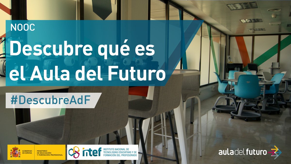 ⏰ Últimos días para realizar la inscripción en el NOOC “Descubre qué es el Aula del Futuro" #NOOC #AdF

🔜Recuerda que el curso está a punto de empezar
🗓️ Del 10 al 19 de mayo

✍️No pierdas la oportunidad e inscríbete:
enlinea.intef.es/courses/course…