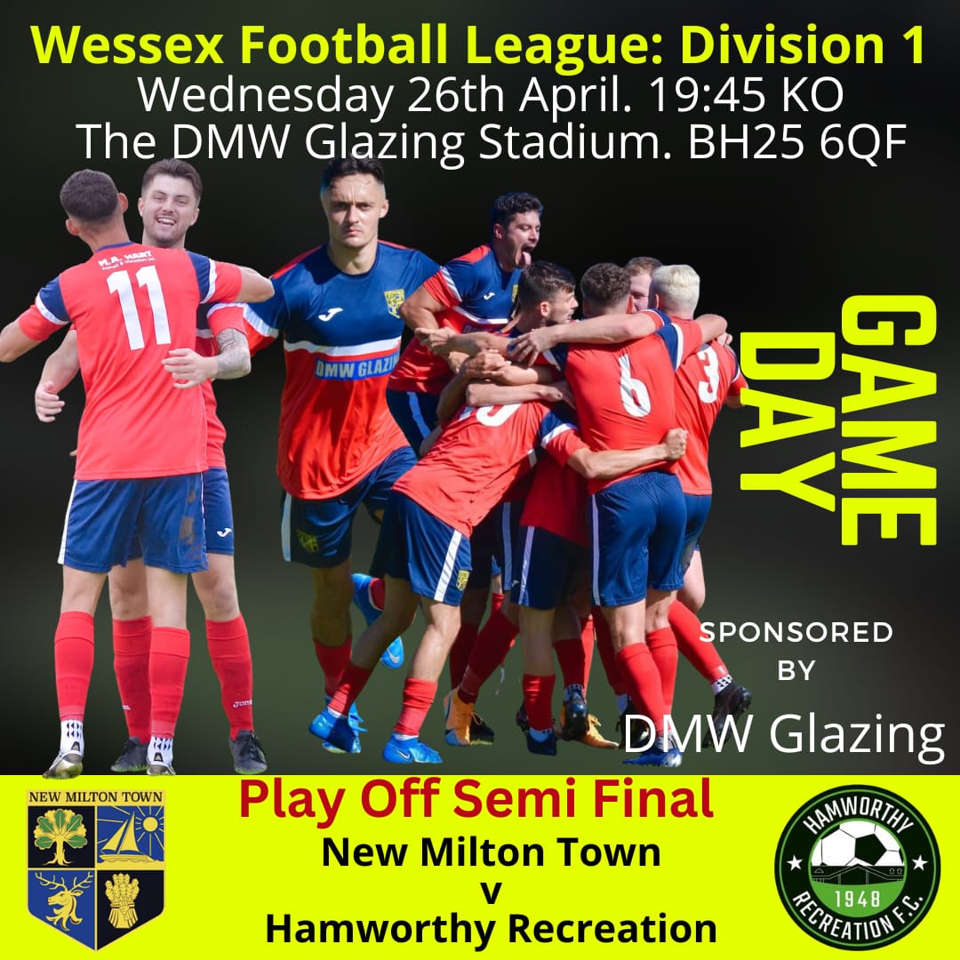 Game day! Let's do this!
<a href="/WessexLeague/">Velocity Wessex League</a> play-off semifinal  v <a href="/Ham_RecFC/">Hamworthy Recreation FC</a> 
🔴🔵 #UpTheLinnets
