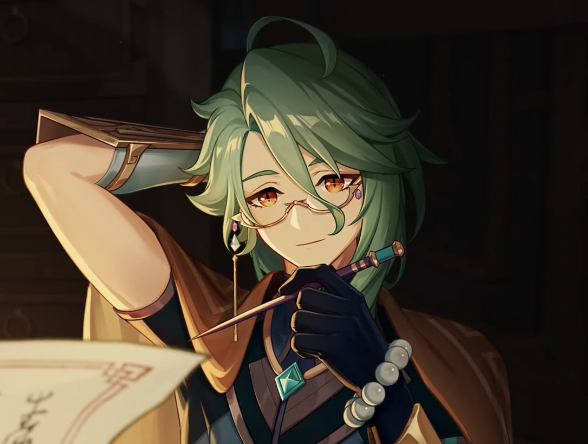 dendrosdaily's tweet photo. baizhu most popular doctor in teyvat because why wouldn’t you go see him when he looks like THAT https://t.co/41MpqMg3Dz
