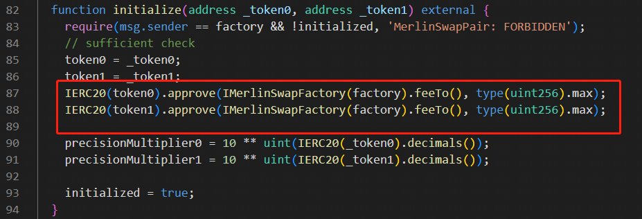 BeosinAlert's tweet photo. 3/ Later, the USDC-WETH pool (0x82cf66e9a45Df1CD3837cF623F7E73C1Ae6DFf1e) was deployed through the factory contract, and the pool’s USDC and WETH has max approval to the Feeto address of the contract factory at initialization, which has an obvious risk of centralization. https://t.co/ZfnlJtZLgs