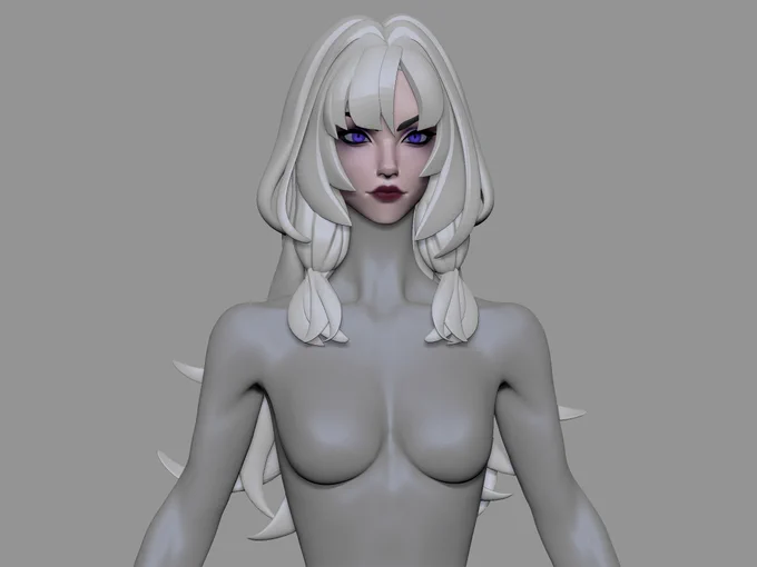 still need to work on her hands and feet but some proportions progresss 