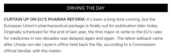 carlomartu's tweet photo. ⚡️💊 TODAY IS THE DAY💊⚡️

The European Commission is finally releasing its package of proposals to reform the EU's rules on pharmaceuticals. 

https://t.co/XOi3jgn0Mt https://t.co/jfC98Y3SXE