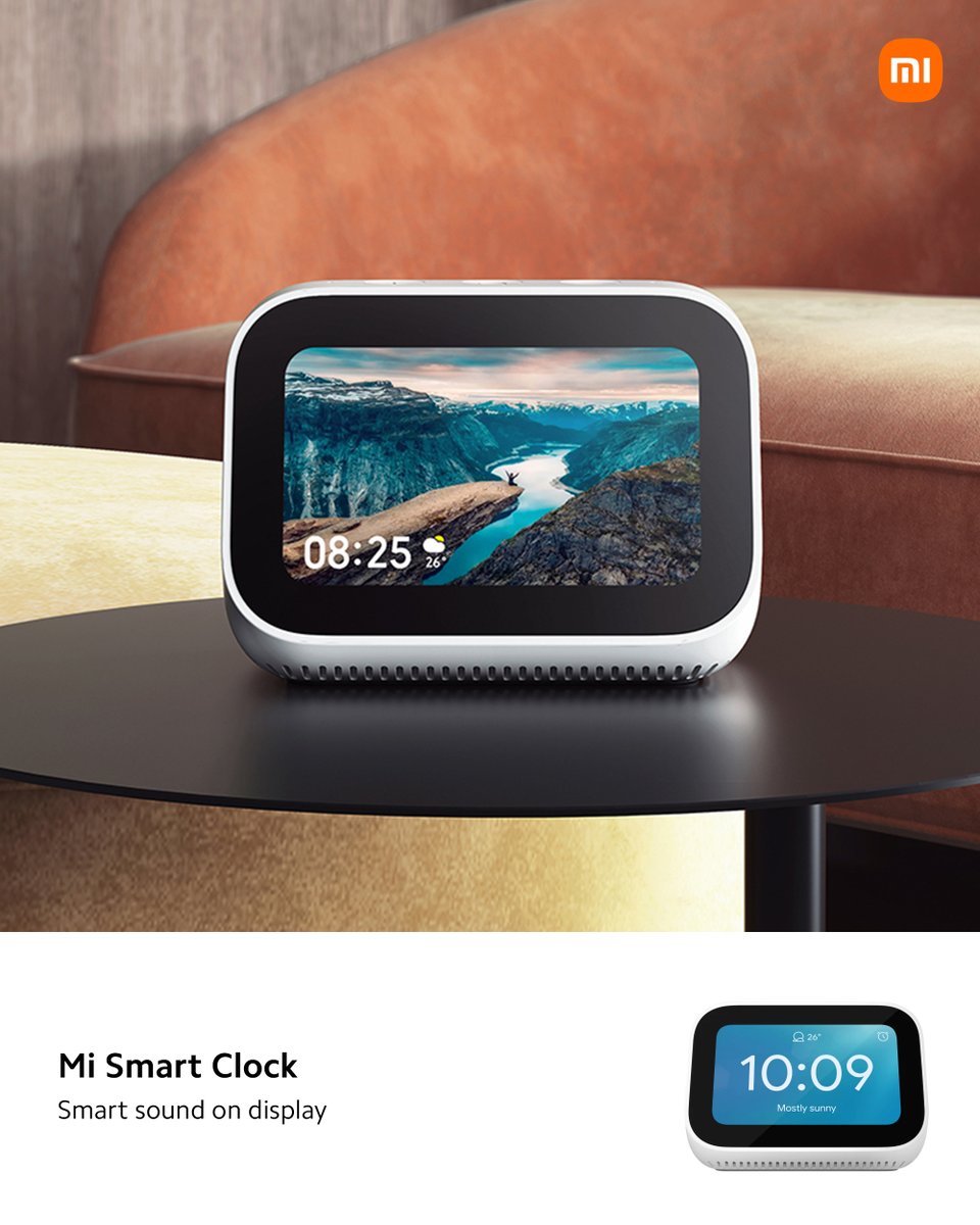 Xiaomi_ZA's tweet photo. Play your favorite music, podcast, or radio show from Youtube Music or Spotify directly on Mi Smart Clock using only your voice with the #MiSmartWatch #XiaomiSouthAfrica #xiaomismarthome https://t.co/etBTPahxmu