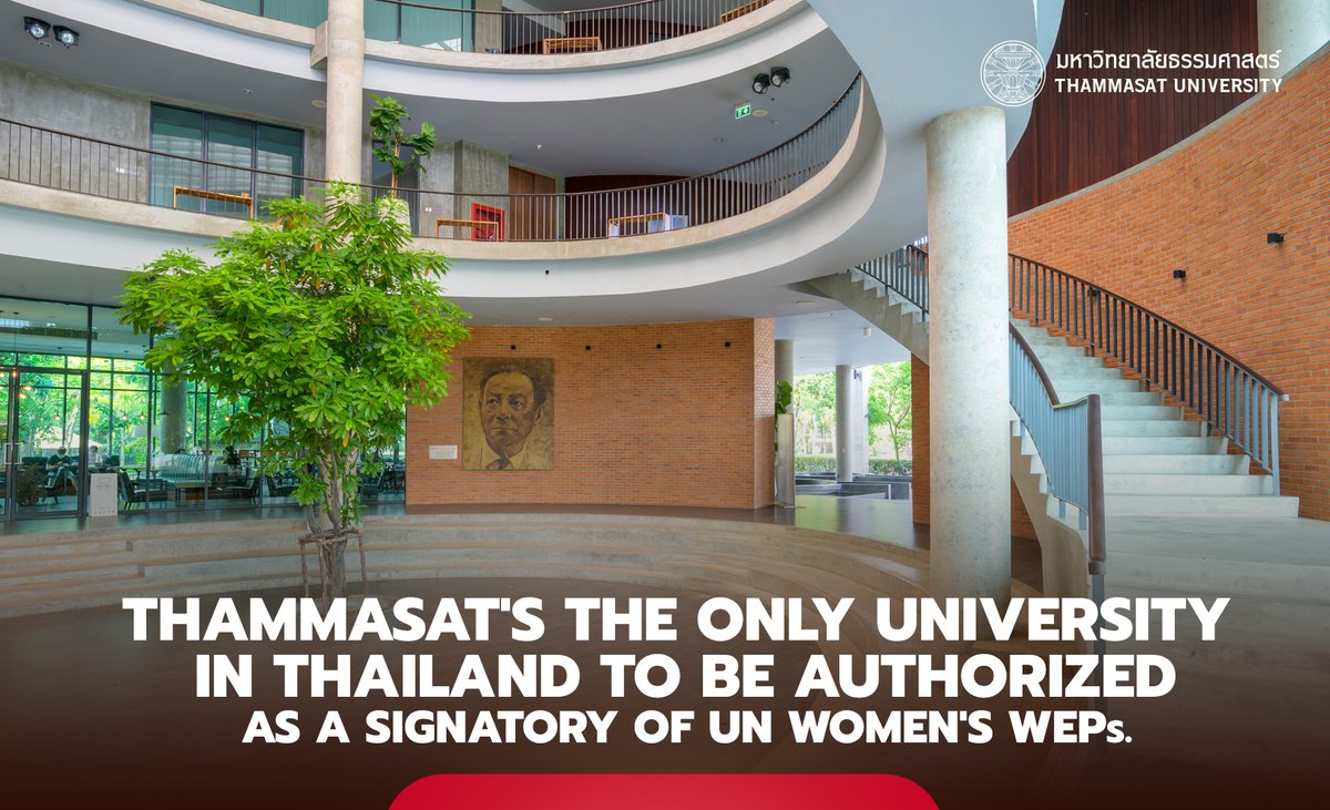 thammasat_uni's tweet photo. #LSEd TU has been authorized as a signatory of #UN Women's WEPs to stand its ground besides the UN in ending gender inequality in the workplace and community.

🔴Read more: https://t.co/FKLL91PY6E

#Thammasat #WorldClassUniversityforthePeople https://t.co/Wyz5TjLGMd