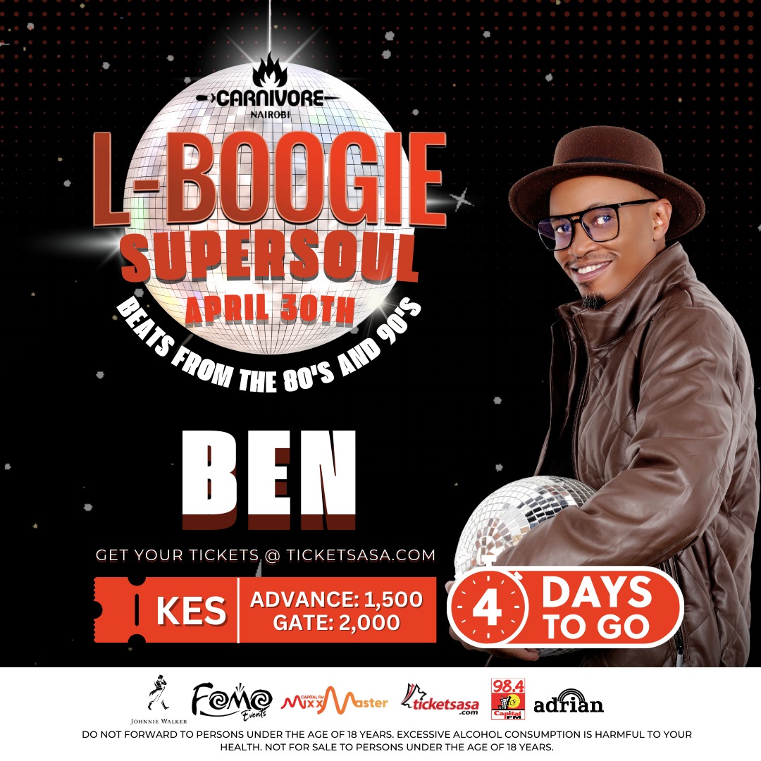 It's PAYDAY &4 DAYS TO GO to an epic 80s & 90s party with @djbenkenya @DeejayADRIAN @deejayken1 & DJ Babs. Head onto @ticketsasa & grab your tickets
@capitalfmkenya 
@carnivorekenya 
@johnniewalkerke 
#SuperSoulSunday 
#KeepWalking
#FomoEventsKe 
#eventske
#labordayweekend
#f1