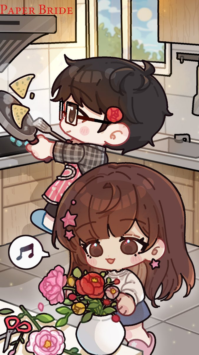 gamefpscom's tweet photo. Qingqing and Tongtong have prepared food and flowers to welcome new friends! Are you ready to meet new faces?

Paper Bride 4 Bound Love will be released on April 28 at 10:00 (GMT+8).
Let's return to the world of Paper Bride together!
#paperbride #paper4 #Wallpapers https://t.co/enApXI5rhP
