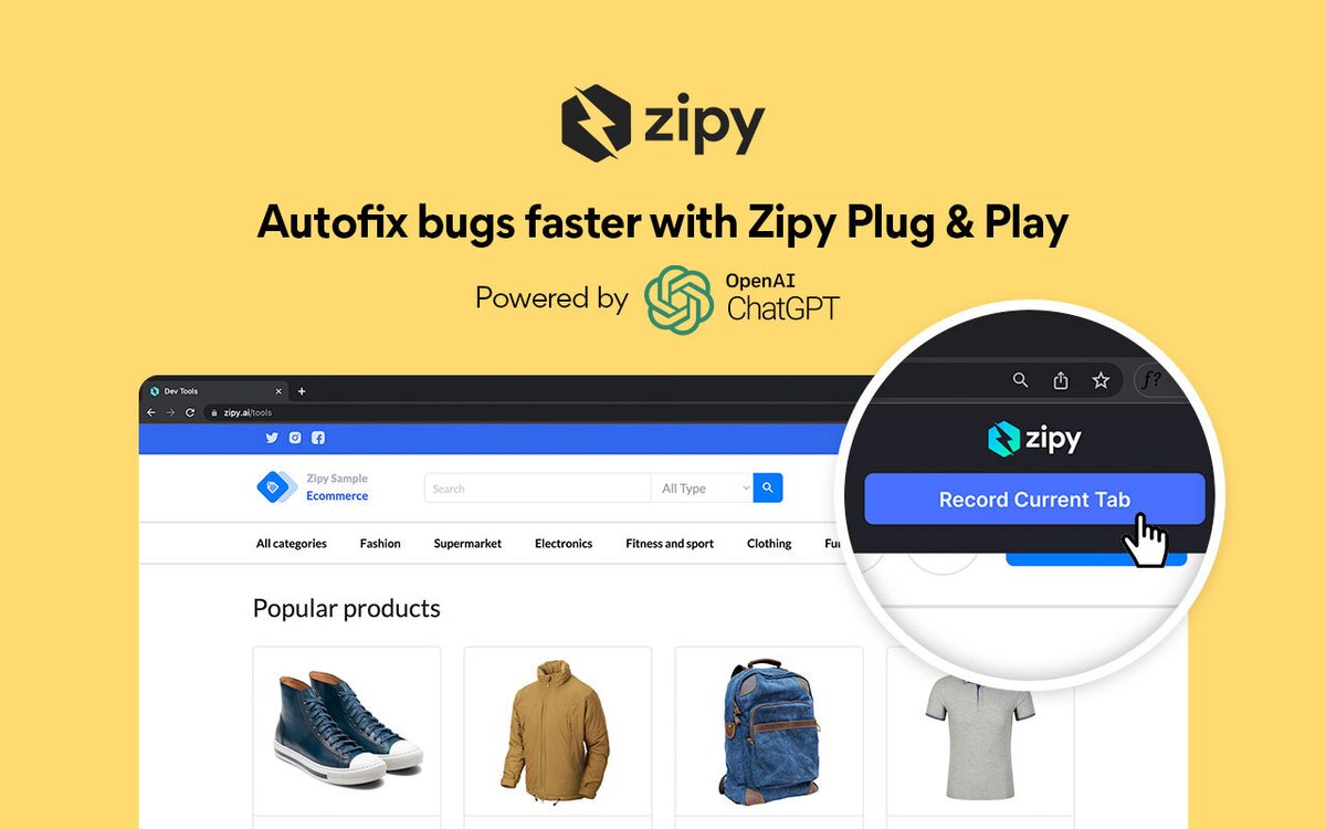 zipyai's tweet photo. https://t.co/nXKQHGmTp6

We are live on @ProductHunt- https://t.co/zgacRXyFzL
Please leave your review and support us.

#Zipy #Autofix #chatgpt #openai #producthunt #launch #fixwhatmatters #HappyAndPeppyWithZipy #debugging #devtools #producthuntlaunch https://t.co/wbufyvcHtr