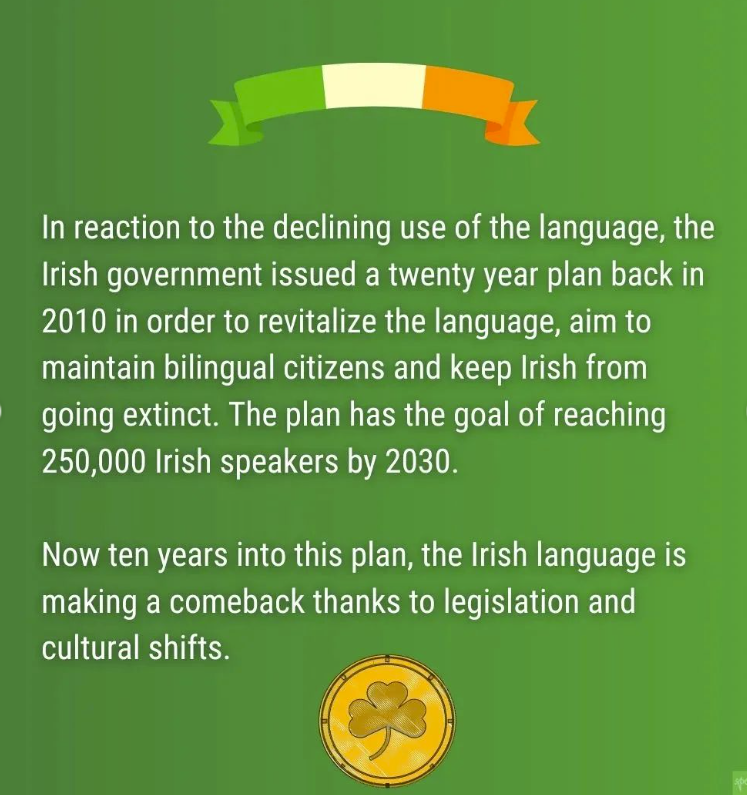SpeakLanguageVA's tweet photo. Are you learning Irish?
.
.
.
#irish #stpatricksday #stpattysday #learnirish #gaelic #studyirish #studygaelic #speaklanguagecenter #languagelearner #languagelover #studylanguages #studygram #languagegram #irishlanguage #irishlanguagelearners #gaeliclanguage #irishamerican https://t.co/dg2Mn08Rzi