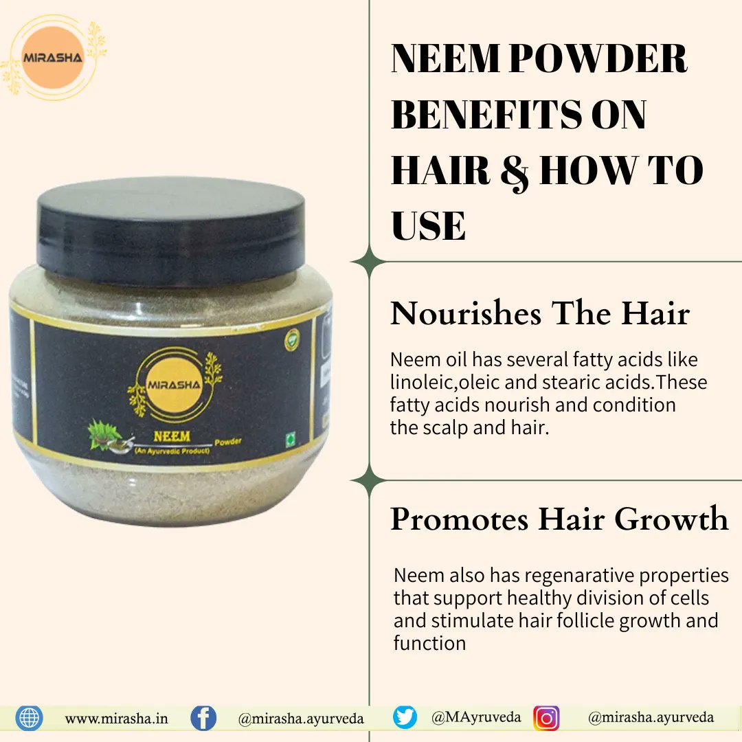 🌿Looking for a natural way to improve your skin health? 🌟 Try out our Neem Powder and see the difference! 🙌🏼 
Buy Neem Powder with 5% Additional off
Click Now:- buff.ly/3K1hbNV 
#NeemPowder #mirasha #NaturalBeauty #SkinCare #HairCare #AcneFree #DandruffFree #HealthyHair