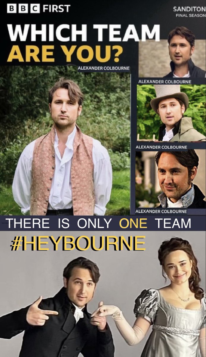 SelflessLuvWins's tweet photo. The ONLY HEA team in town
#Heybourne #SanditonS3 #TeamColbourne #SanditonPBSFinale https://t.co/FqqHNZXsup