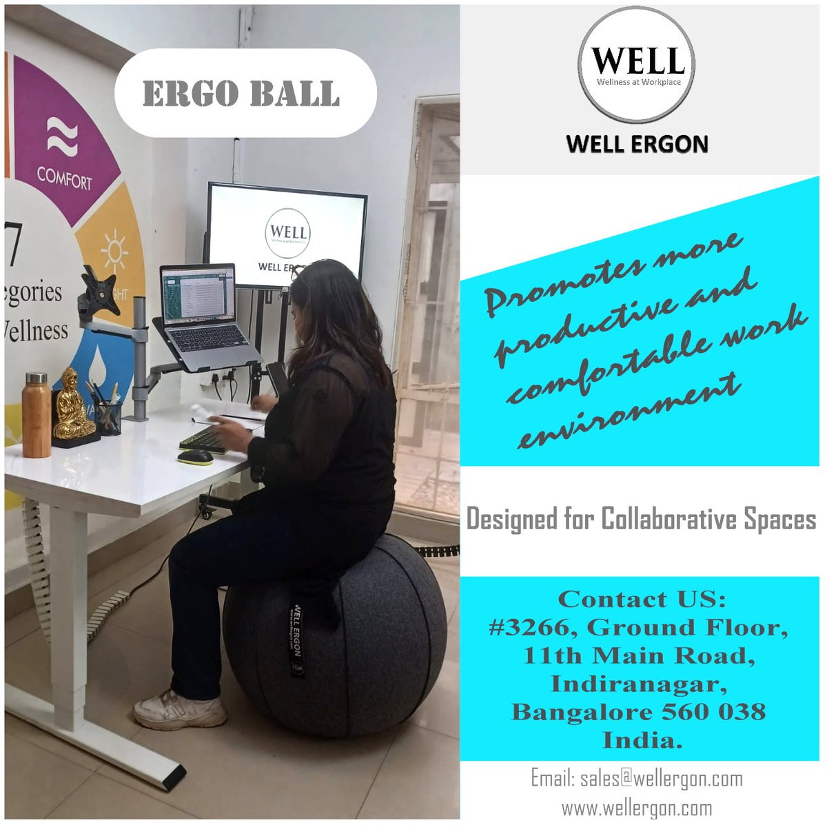 WellErgon's tweet photo. An ergonomic ball is a comfortable and adjustable seating solution designed for collaborative spaces. 
#ergoball #ergonomicball #activesitting #collaborativespaces #fitnessball #loungechair #exerciseball #gumball #wellergon https://t.co/Z94nsABffc