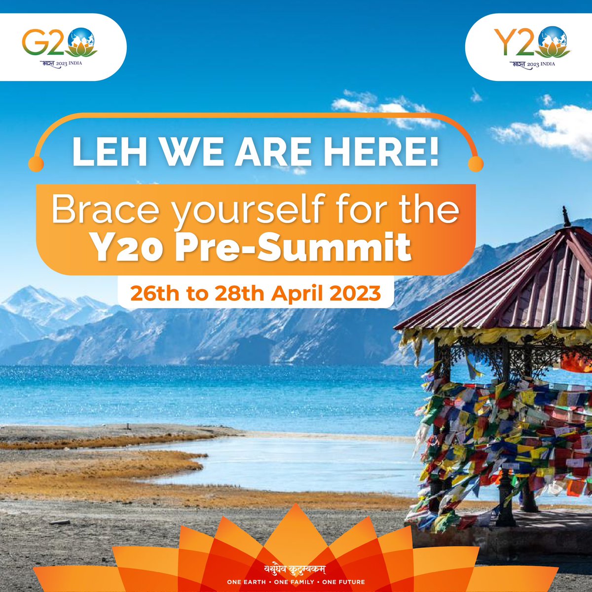 The serene beauty of Leh provides the perfect backdrop for the #Y20 Pre-Summit, as delegates from around the world gather to collaborate and drive positive change for youth empowerment.

#Y20atLeh #GlobalYouthVoice #Y20India #G20India