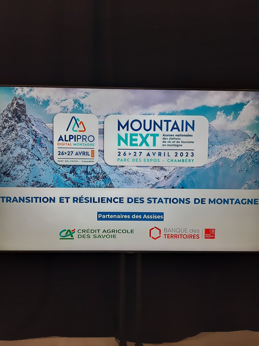costein21's tweet photo. Ouverture de Mountain Next - Assises nationales des stations de ski et du tourisme en montagne. La @BanqueDesTerr et le Crédit Agricole des Savoie sont partenaires de l'événement.
@BdT_AuvRAlpes Barbara Falk #alpipro @Savoiexpo73 https://t.co/fm5X544Pjv