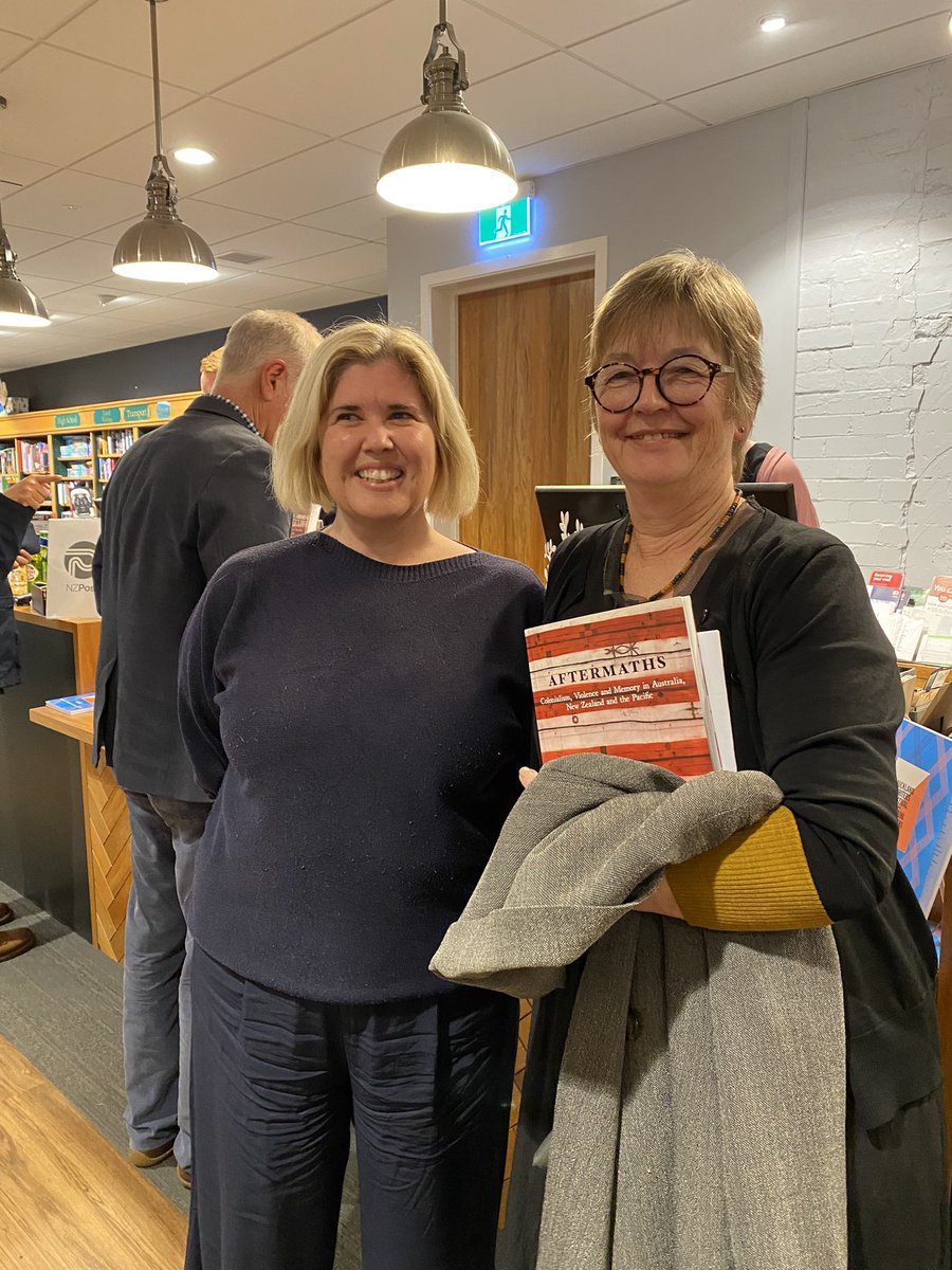 CillaWehi's tweet photo. An excellent night at the launch of #Aftermaths with Angela Wanhalla & Annabel Cooper. So many evocative chapters to reveal invisible stories @OtagoUniPress https://t.co/tYxWnI0xmy