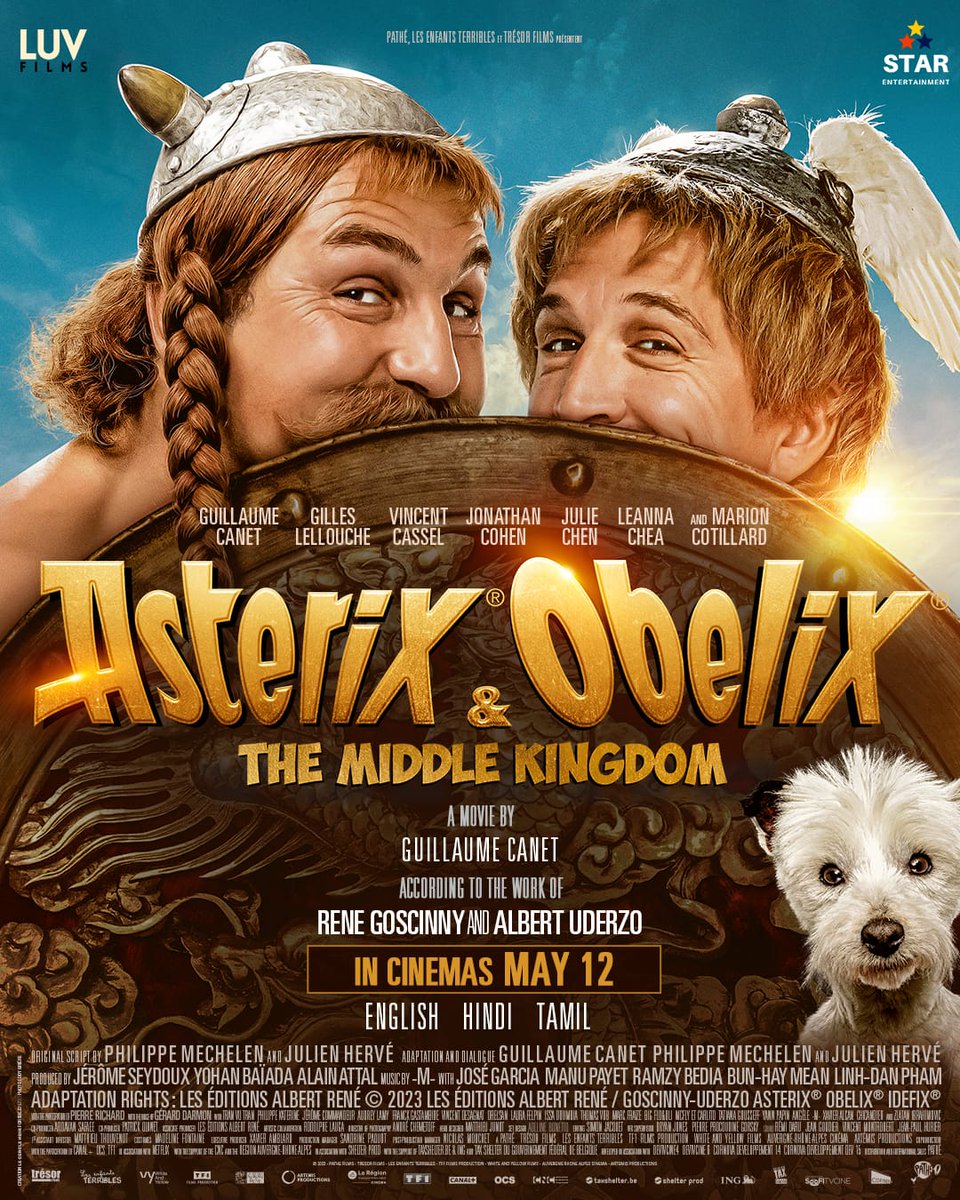 girishjohar's tweet photo. Our favourite comic characters – #Asterix and #Obelix are back to entertain you with live action adventure #AsterixandObelix! 
💫💞💥⚡️☄️😊🌈
Releasing in cinemas on 12th May in English, Hindi &amp; Tamil! Get ready for a roller coaster ride! #LuvFilms #StarEntertainment https://t.co/f6d1I8nnsu