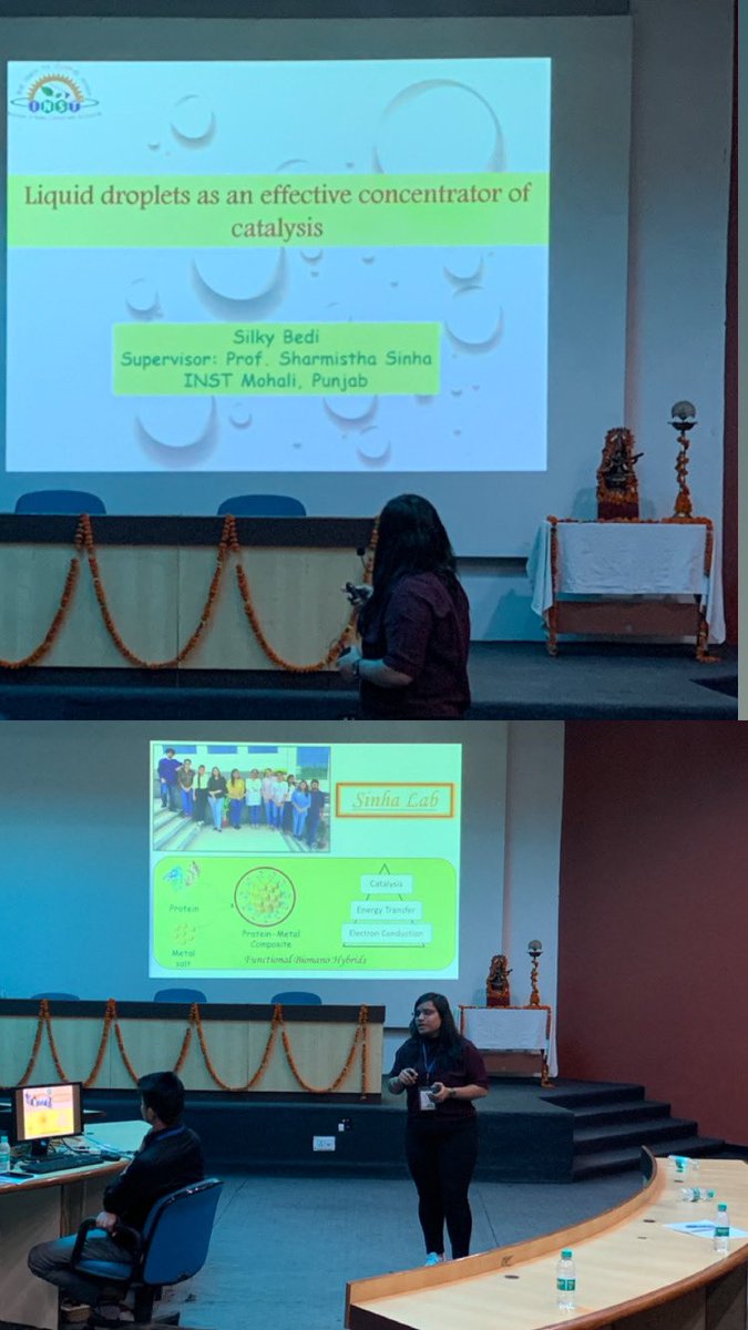 Silky bedi (@silkybedi2) on Twitter photo Firsts are always special. My first oral presentation in MMT-2023 <a href="/NITKURUKSHETRA/">NIT Kurukshetra</a> . I have explained the confinement of protein capped catalysts in liquid droplets and effect on their catalytic activity. Firsts are always special. My first oral presentation in MMT-2023 <a href="/NITKURUKSHETRA/">NIT Kurukshetra</a> . I have explained the confinement of protein capped catalysts in liquid droplets and effect on their catalytic activity.