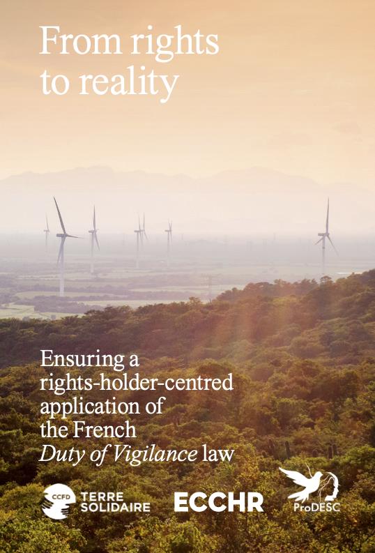 ECCHRBerlin's tweet photo. "From rights to reality": A🔥new report published by @ProDESC, @ccfd_tsolidaire &amp; ECCHR. It offers reflections from one of the 1st cases brought under the French Duty of Vigilance law by members of the Unión Hidalgo community in🇲🇽 against the energy company Electricité de France. https://t.co/Xq3DTOawEe