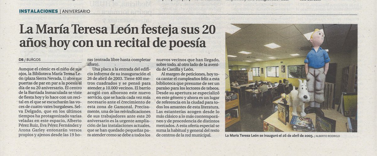 APBiblioBurgos's tweet photo. Estamos seguros de que no podéis encontrar mejor plan para esta tarde 😉
¡Muchas felicidades a #BiblioMTLeón @BibMunBurgos y muchas felicidades a los compañeros que sacan adelante proyectos bibliotecarios 👏🏻! https://t.co/1FUlqziO4D