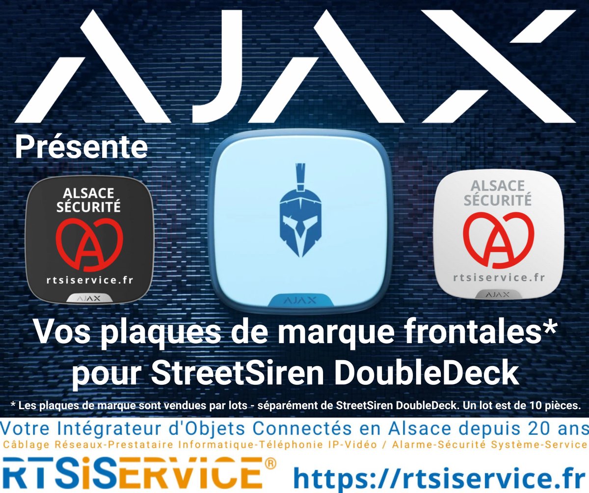 RTSiSERVICE's tweet photo. Un moyen efficace de #promouvoir votre #entreprise en #Alsace ? La #Brandplate ! Distribuée &amp; installée par #RTSiSERVICE, cette plaque de marque pour les sirènes #StreetSiren #DoubleDeck vous permet d'afficher fièrement votre logo et vos coordonnées 

Voir https://t.co/CS4F1f34Lx https://t.co/U4P1rUVR8l