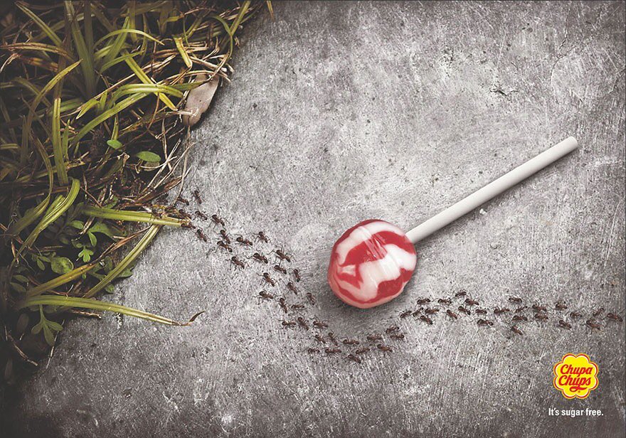 XpressTR's tweet photo. bir lolipop markası'nın %100 şekersiz temalı reklamı.. https://t.co/hBv9qNhasP