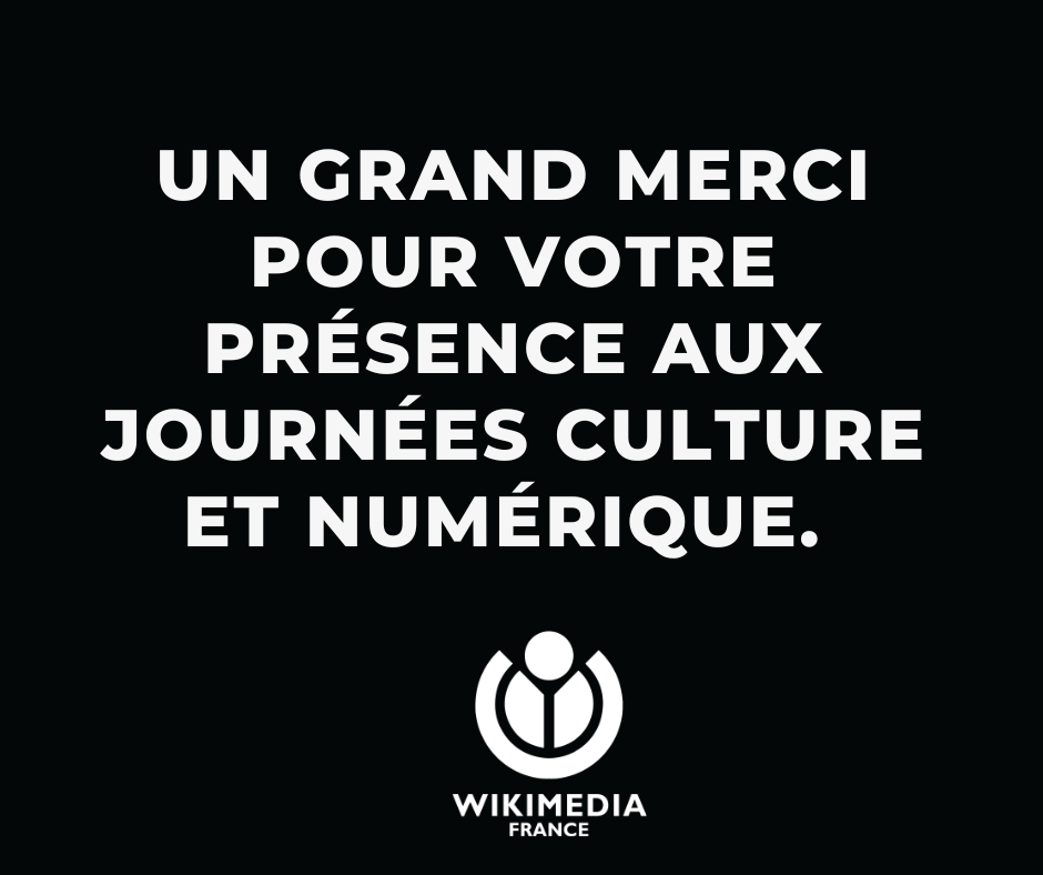 Wikimedia_Fr's tweet image. [🧶1/2]Un grand merci pour votre présence mardi 25 avril aux journées culture et numérique #WMFrGlam. Si vous vous êtes remis de vos émotions, partagez-les en dessous de ce post ⬇️
Pour retrouver le live tweet avec les moments forts :