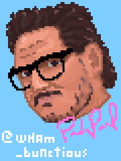 WHAM_bunctious's tweet image. More Pixel Art! 🎨🖌️ #pixelart #aseprite 

This one was a birthday gift to a friend of mine that's OBSESSED with Pedro Pascal 😂