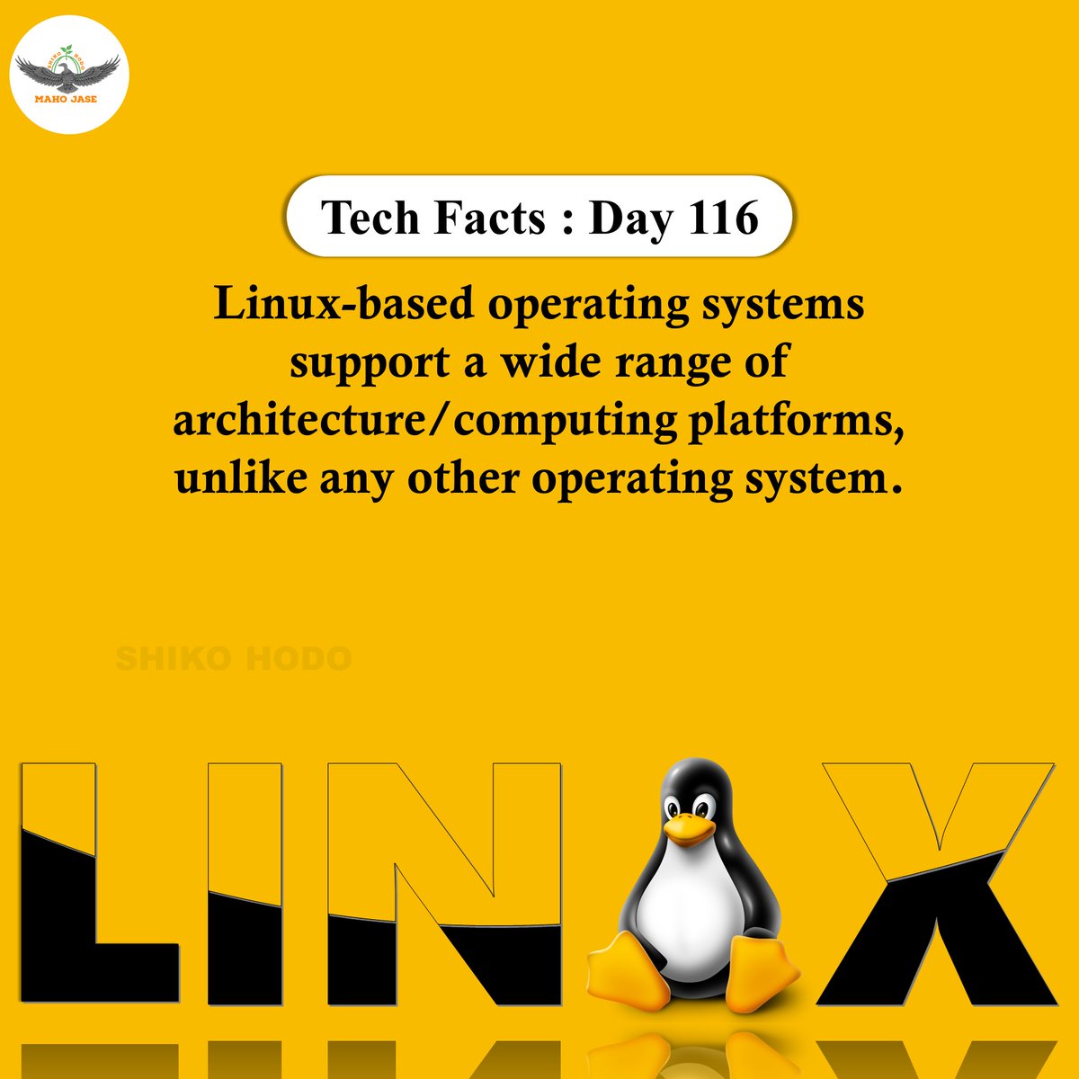 mahojase's tweet photo. Tech Facts : Day 116

#linux #linuxserver #linuxuser #linuxwindows #linuxprogramming #linuxdevelopment #linuxadministrator #dailytechfacts #Mjit https://t.co/Ke8VxheA5B