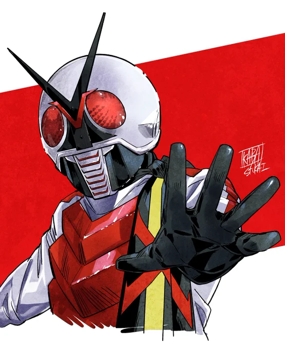 #仮面ライダーX #東映特撮Xは奇跡的に風都のおまけコーナーでも描かせていただいたので是非未見の方は見てほしい! 