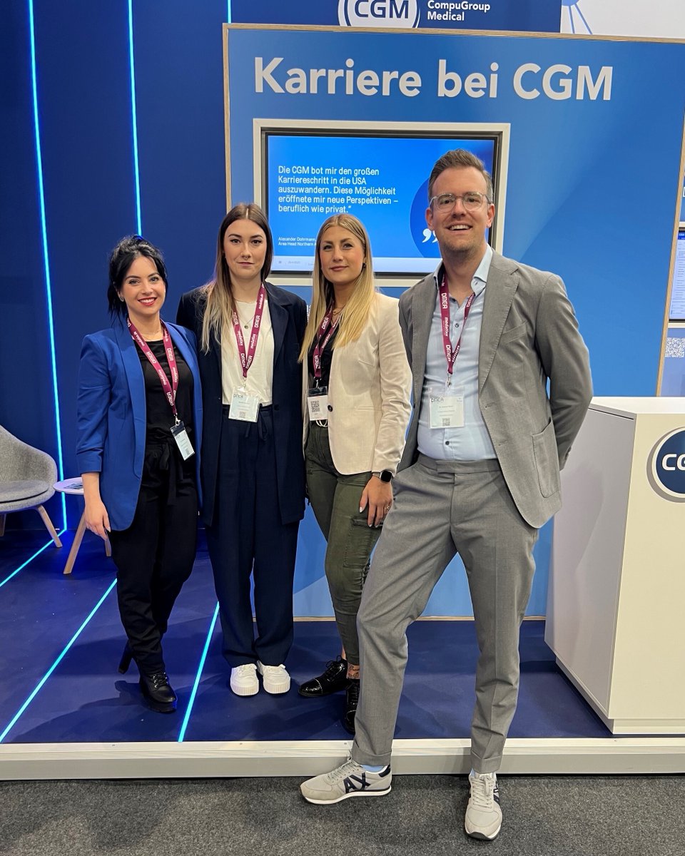Wir sind bereit für einen weiteren Tag voller spannender #Karriere-Insights auf der #DMEA 

📢 Meet2Match - Speed-Dating gefällig?
📅 12:45 - 13:45 Uhr 
📍 Recharge Area in Halle 6.2

🚀 Vortrag “Karriere bei CGM“
📅 17:00 Uhr 
📍 #CGM-Bühne in Halle 1.2, Stand E-101/F-101