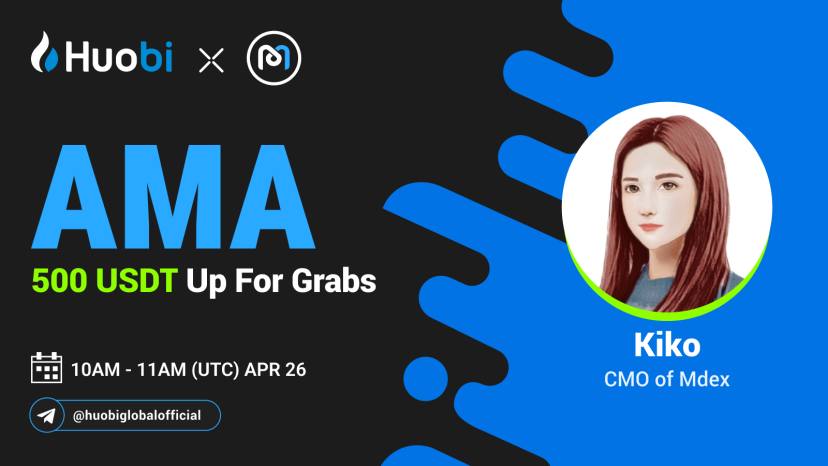 HTXCommunity's tweet photo. #Huobi x @Mdextech AMA
$500 #Giveaway 

✅Join: https://t.co/XdjfNDKPac

✅Tag friends in TG AMA chat with #MDEX 

✅Follow @HuobiGlobal @HuobiCommunity 

✅RT + Tag 2 with #Huobi #MDEX 

Submit #Huobi UID: https://t.co/EMqOJgnSP5 https://t.co/N0lMdvsWlG