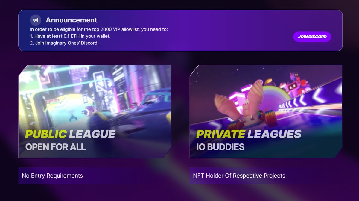 Imaginary_Ones's tweet photo. 🚨 IMPORTANT UPDATE 🚨

To deter bad actors and malicious individuals from Bubble Rider, we have implemented additional checks.  

This is to ensure fairness to all players.

Players competing for the top 2000 of the public leaderboard must meet these requirements by May 3rd, 6pm SGT/6am ET, to qualify for the #ImaginaryRides VIP allowlist:

• Maintain a minimum of 0.1ETH in their wallet
• Join Imaginary Ones' Discord server

https://t.co/ajmJa83oHE