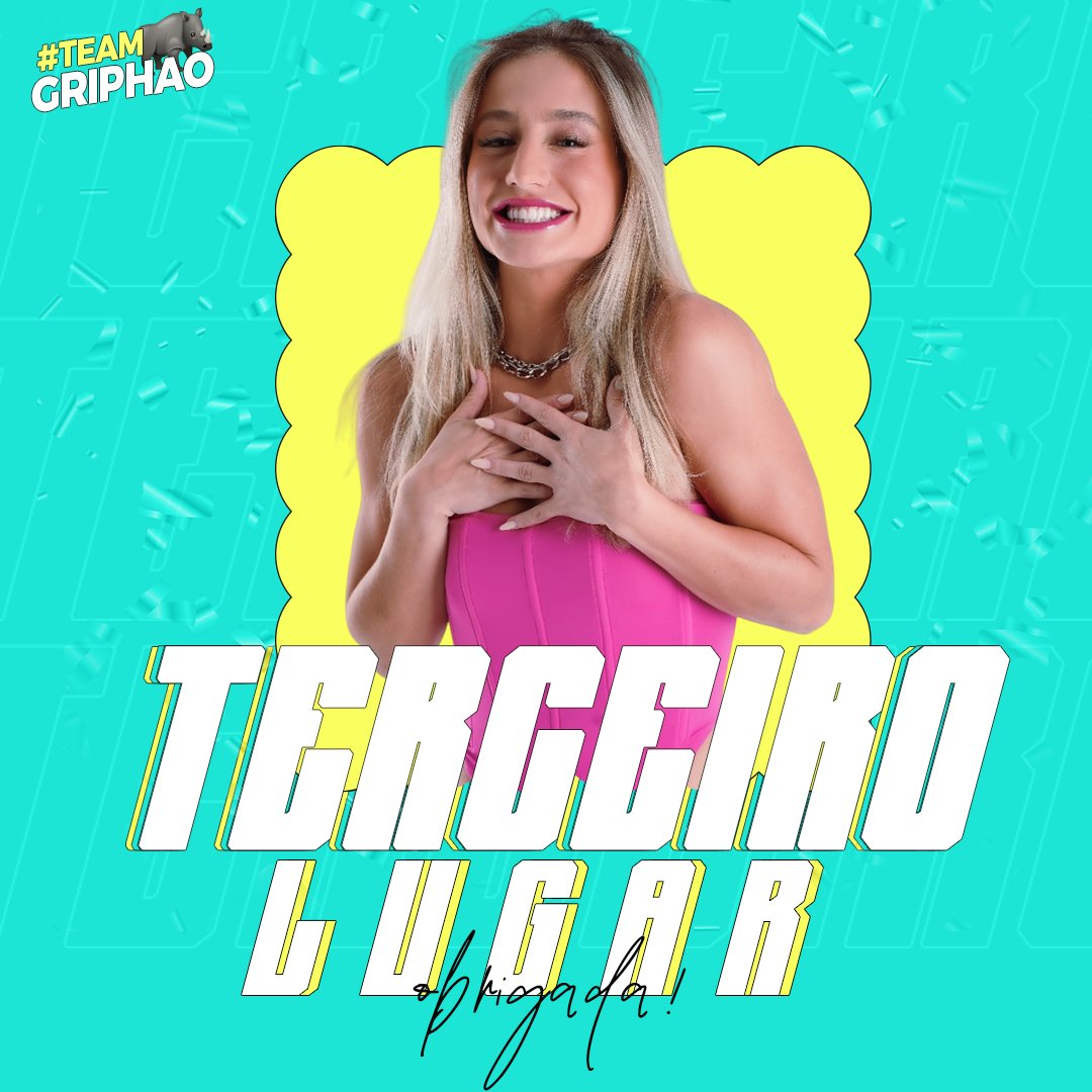 BrunaGriphaoo's tweet photo. TERCEIRO LUGAR!!! 💕

Desde o primeiro momento em que pisou na casa mais vigiada do Brasil, Bruna mostrou que não estava ali apenas para competir, mas sim para viver intensamente cada segundo dessa experiência única. Ela abraçou todas as oportunidades que o programa a ofereceu, enfrentou seus medos, superou seus limites e se entregou de corpo e alma para os desafios que surgiram em seu caminho.

Com seu jeito intenso, carismático e sincero de ser, ela conquistou amizades e construiu laços que vão além do jogo, aprendeu sobre si e buscou evoluir. 😊

Vimos a Bruna lidando com adversidades e transformando os obstáculos em oportunidades. Mesmo após gritos e lágrimas, mesmo quando se sentiu perdida no silêncio, ela pegou sua intensidade e continuou.

E graças a vocês que reconheceram todo o esforço e dedicação da Bruna ao longo desses meses de confinamento que isso tudo foi possível! Muitos se encantaram com sua personalidade cativante, vibraram a cada prova, a cada vitória e a cada momento de superação.

E agora é só o começo de mais uma história linda que vamos te ver construindo. 🤘

VOCÊ É PIKAAAAAA!!! OS RINOS SÃO FOD4!!!!!!!!!!!! 🦏

#TeamGriphao #BBB23