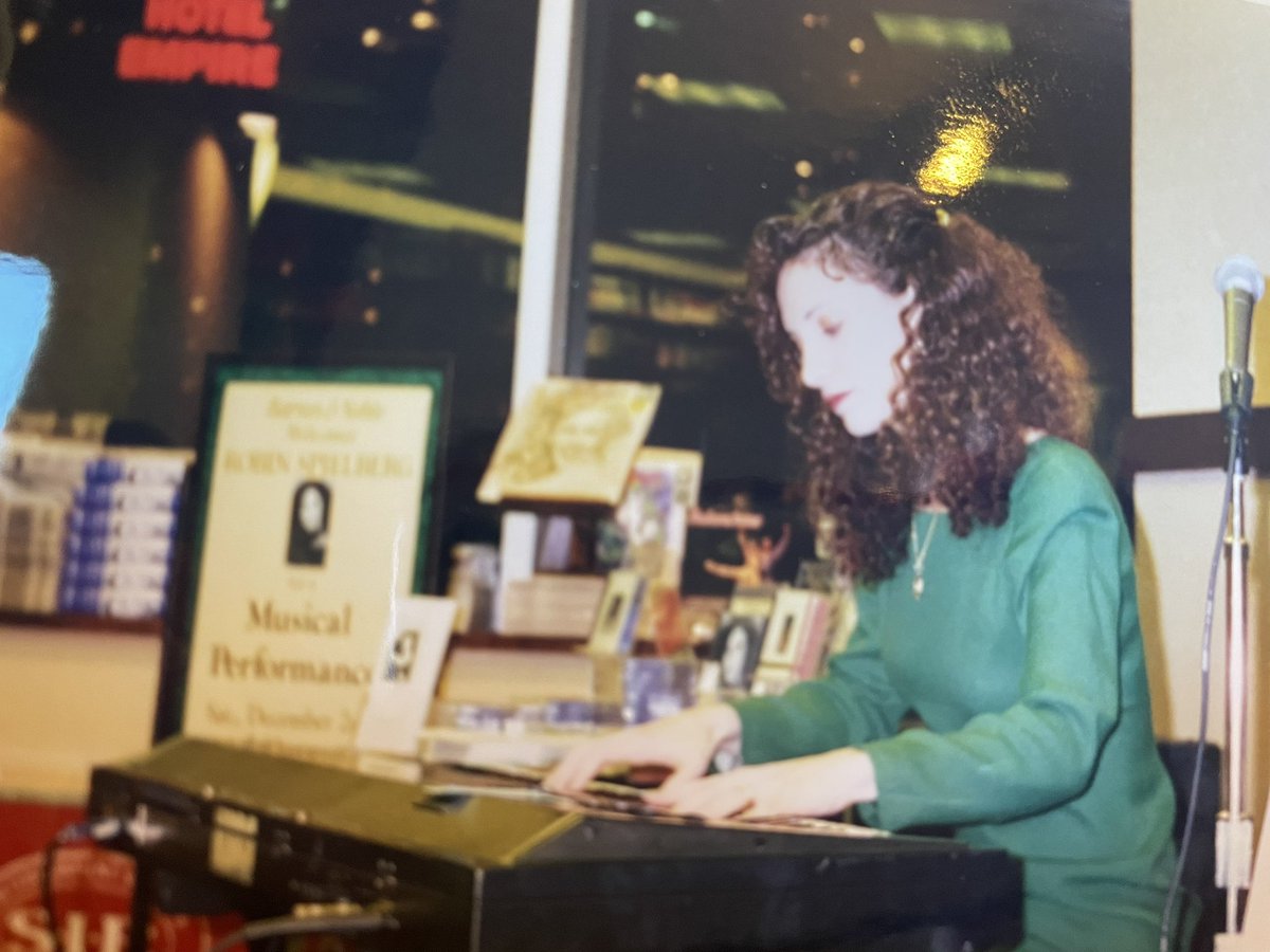 robinspielberg's tweet photo. Found this one from the mid 1990's...I was signing CDs and playing music at Barnes & Noble bookstore at Lincoln Center, NYC #Throwback @BNBuzz #cdsigning #lincolncenter https://t.co/APkaKtFgdi