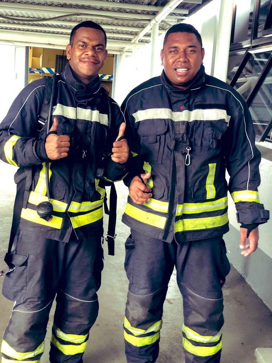 NadiAirport's tweet photo. our #ARFFS team in training mode! Everyday is a new day to test their search &amp; rescue skills at the station #SafetyForEveryone #TeamFijiAirport
#airportrescue &amp; #firefighting ✈️🔥🚒 https://t.co/J9QVfvGTQ4