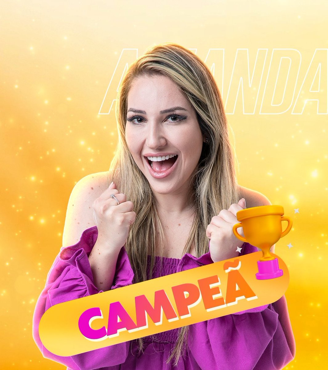 Afrontosa____'s tweet photo. Amanda Meirelles é a CAMPEÃ do Big Brother Brasil. Gostaram? #BBB23 https://t.co/OcddQ7r11q