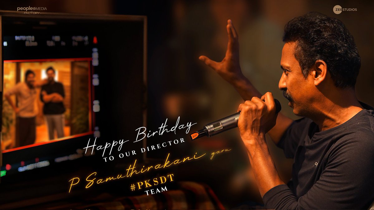 Team #PKSDT Wishing our exemplary captain @thondankani garu a very happy birthday🎊🎉

#PKSDTFromJuly28🌀
#HBDSamuthirakani

@PawanKalyan @IamSaiDharamTej
@vishwaprasadtg
@vivekkuchibotla @ZeeStudios_ @zeestudiossouth @bkrsatish