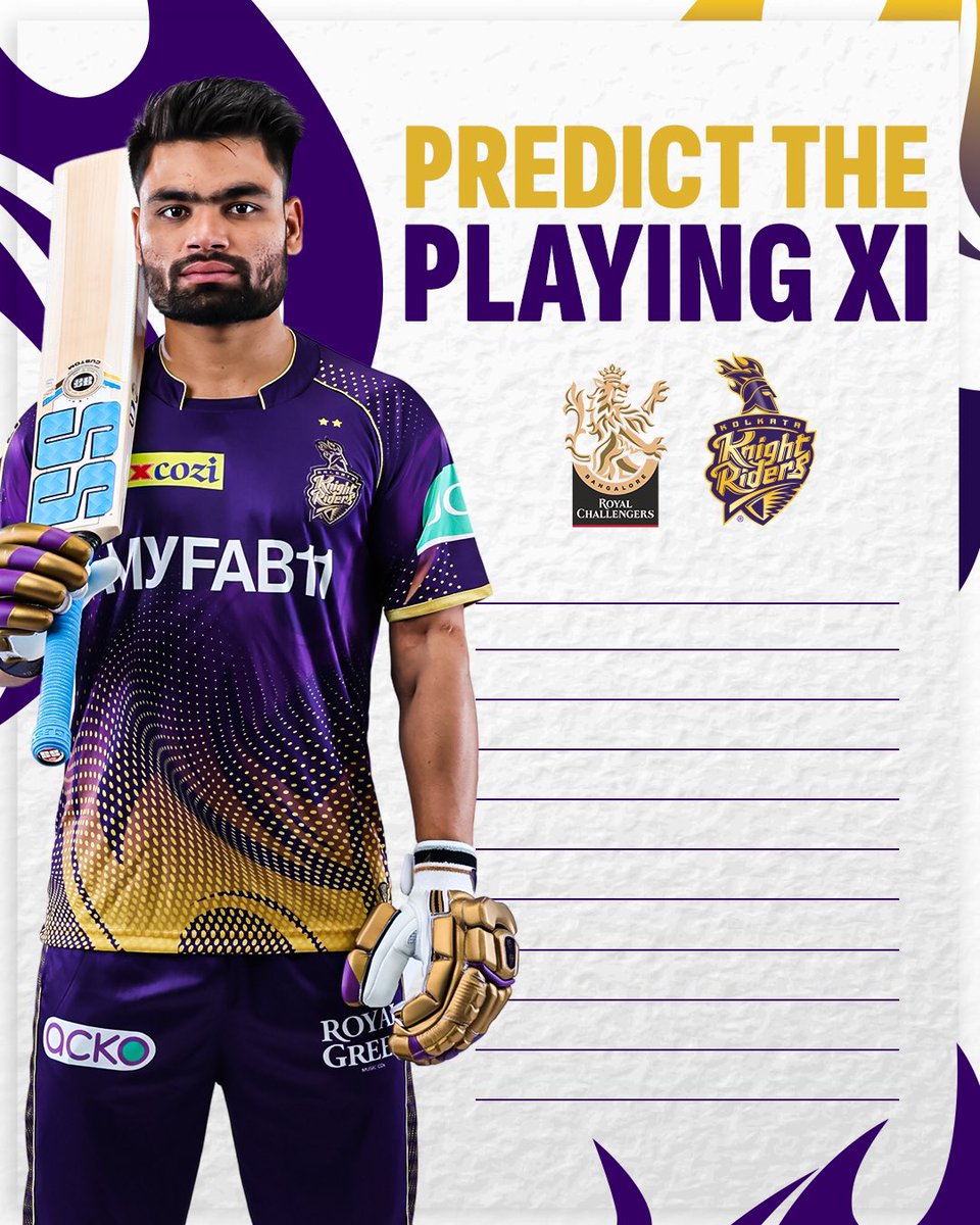 KKRiders's tweet photo. Amar favourite matchday activity be like...😌📝

#RCBvKKR | #AmiKKR | #TATAIPL https://t.co/z0kEaoiOlk