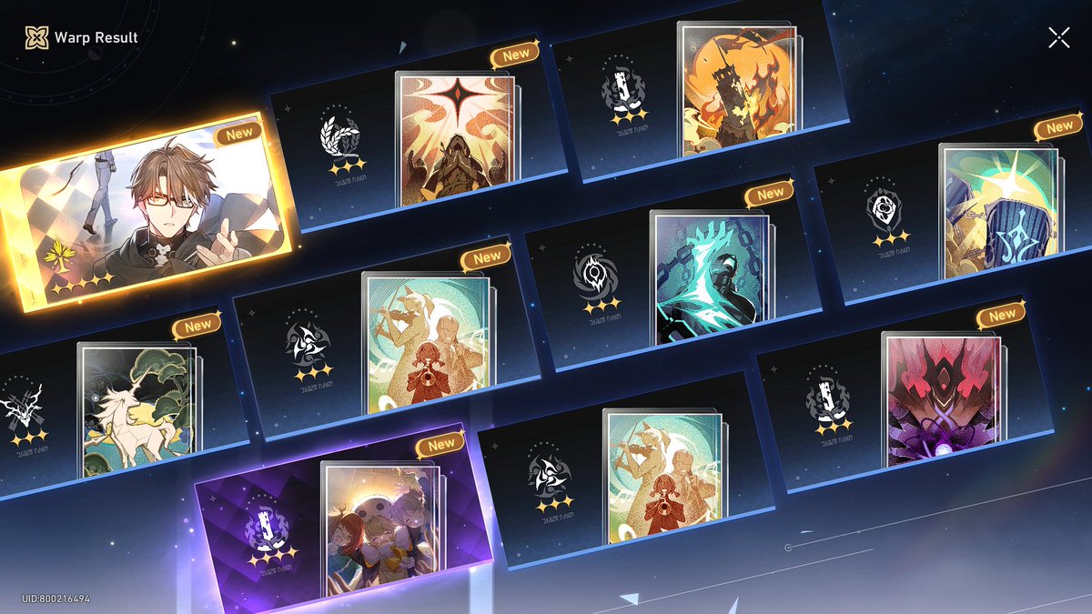 CASHM3REE's tweet photo. my first 10 pull #HonkaiStarRail https://t.co/tYo3kd60ey