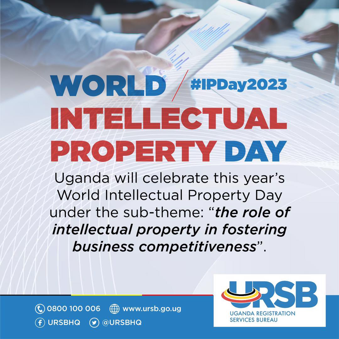Mercykains's tweet photo. Today Uganda joins the World to celebrate World Intellectual Property Day. The theme for this year is, “Women and IP: Accelerating Innovation and Creativity.” This is a hybrid event and our key note speaker is Hon. @AKyambadde . Join us on https://t.co/hrhzNYoJY5 https://t.co/HOFKLGpWcq