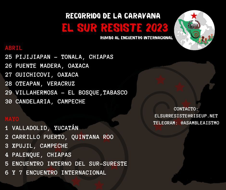 CNI_Mexico's tweet photo. Llegada de la Caravana El Sur Resiste a Puente Madera, Oaxaca para finalizar el primer día de recorrido.

https://t.co/qPEF8Heopf https://t.co/SW2IFwOrgf