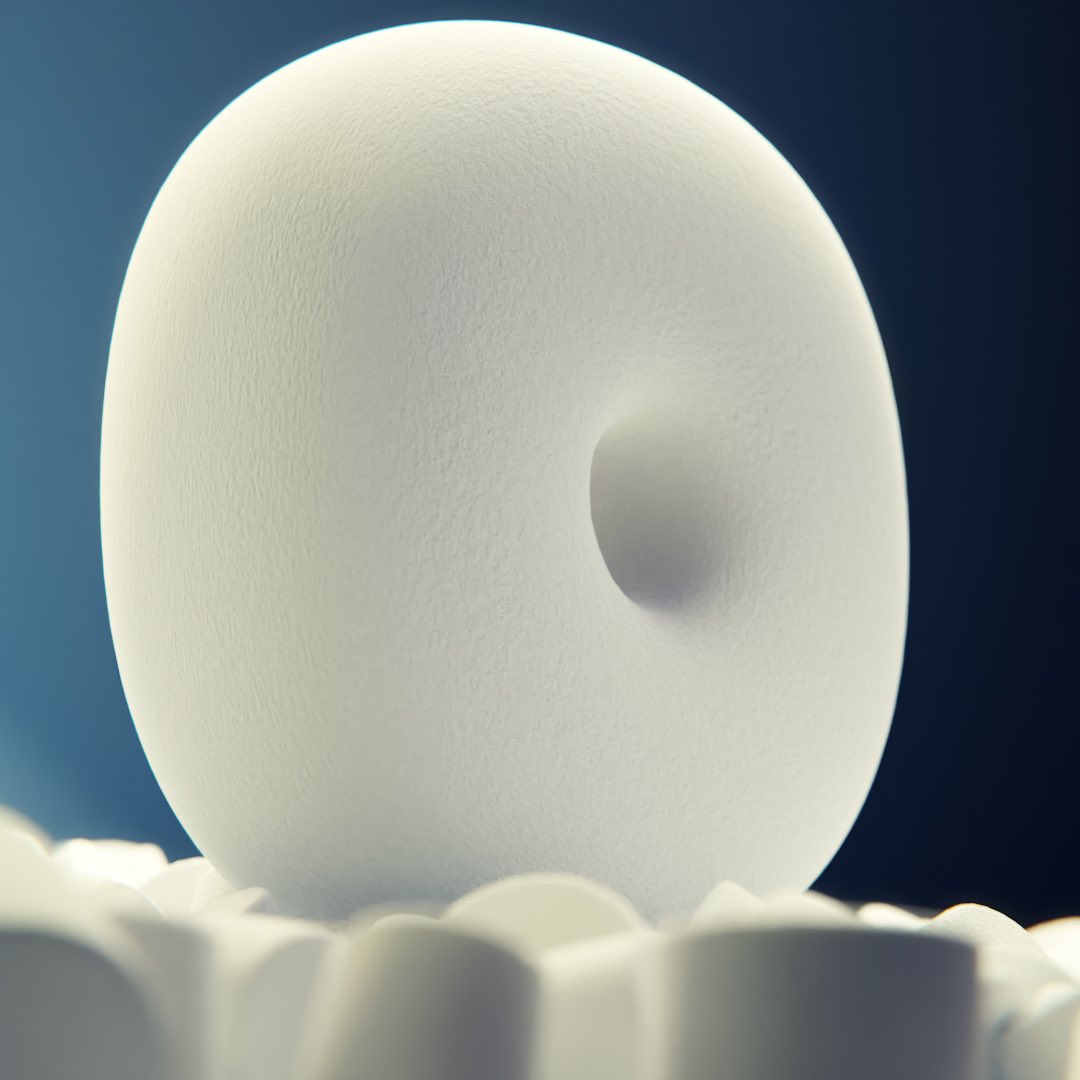 peterlundblad's tweet photo. a giant marshmall-o for ya. enjoy #36DaysOfType #Blender3d https://t.co/AJ3vF3fPnQ