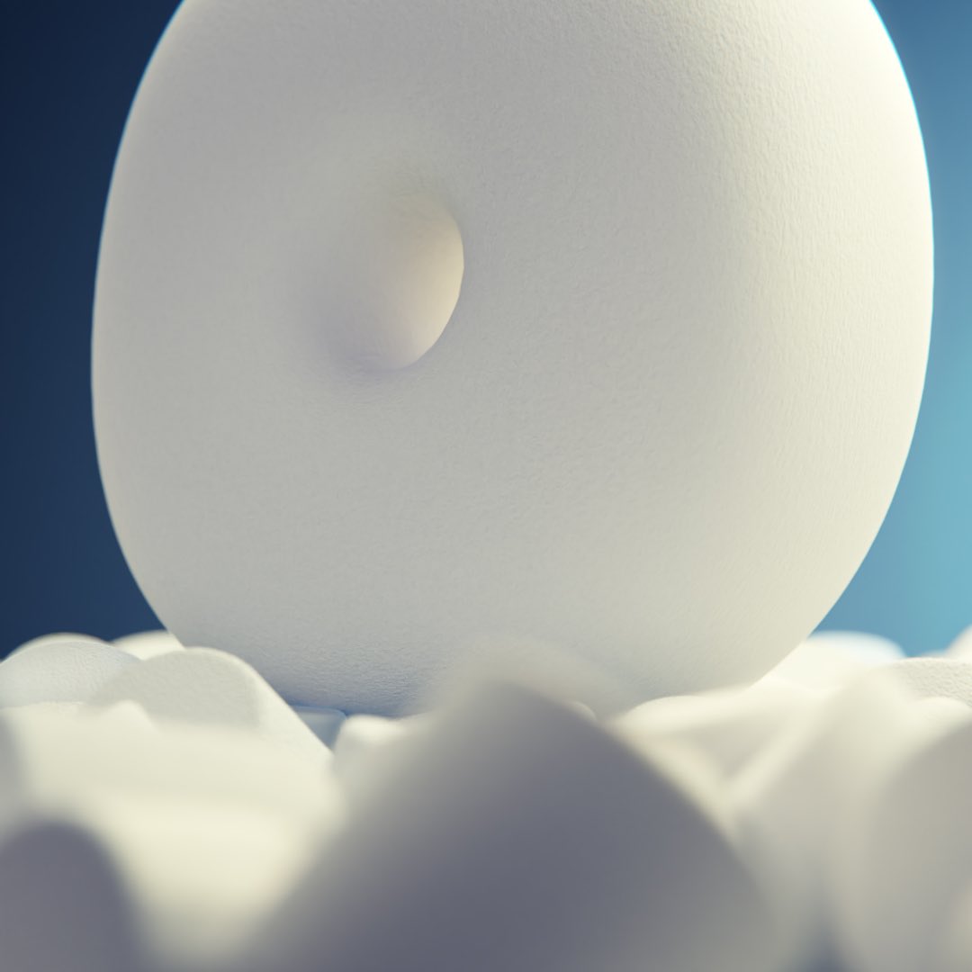 peterlundblad's tweet photo. a giant marshmall-o for ya. enjoy #36DaysOfType #Blender3d https://t.co/AJ3vF3fPnQ