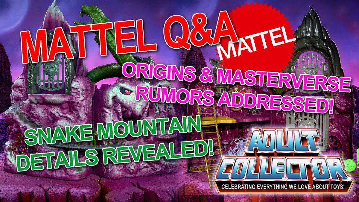 Enjoy this video discussing my impomptu Q&A with Mattel and exploring the  new Masters of the Universe Origins Snake Mountain playset!
youtu.be/Z9-0ZB34szA
-
#snakemountain #motuday #mattelcreations #motuorigins #motu #origins #masterverse #mattel #heman #actionfigures #toys