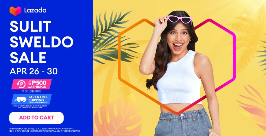 gembellamoon's tweet photo. 📢𝙎𝙐𝙇𝙄𝙏 𝙎𝙒𝙀𝙇𝘿𝙊 𝙎𝘼𝙇𝙀! 💯

Ready, set, shop! Get your wallets ready for the @LazadaPH #SulitSweldoSale and enjoy amazing discounts on a wide range of products. 😍

🛒🛒🛒
https://t.co/6TVXzSQIdq https://t.co/uvM4P3BB0I