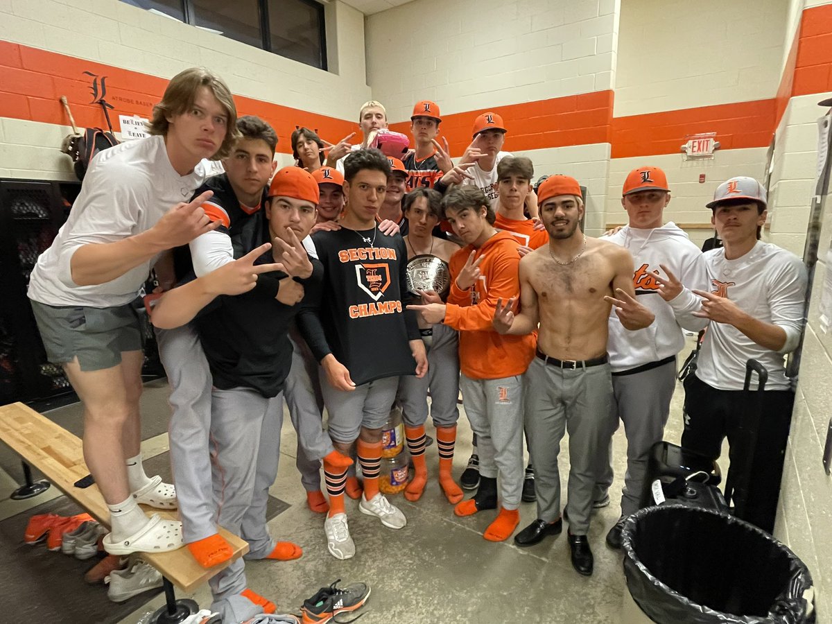 LatrobeBaseball's tweet photo. Congratulations, back 2 back section champs! All that hard work paying off! Proud of you!  Don’t stay satisfied…WON at a time…WHATEVER it takes! https://t.co/Tc9WmS3BtZ