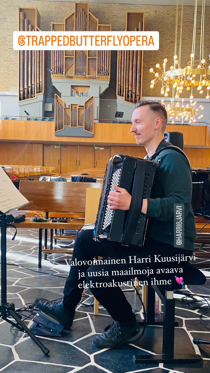 RaumaFestivo's tweet photo. Trapped Butterfly -kamarioopperaa päästiin jo tuttiharjoittelemaan! Lämmin kiitos kapulle @tdjupsjo - huikeaa nähdä ja kuulla miten pitkä prosessi herää eloon 🦋 Huipennus Raumalla 4.8. 👉 https://t.co/5DELjpYqOZ #trappedbutterfly @saveltajat @musicfinland @Kamusquartet @raumafi https://t.co/dIXHvfYIqu