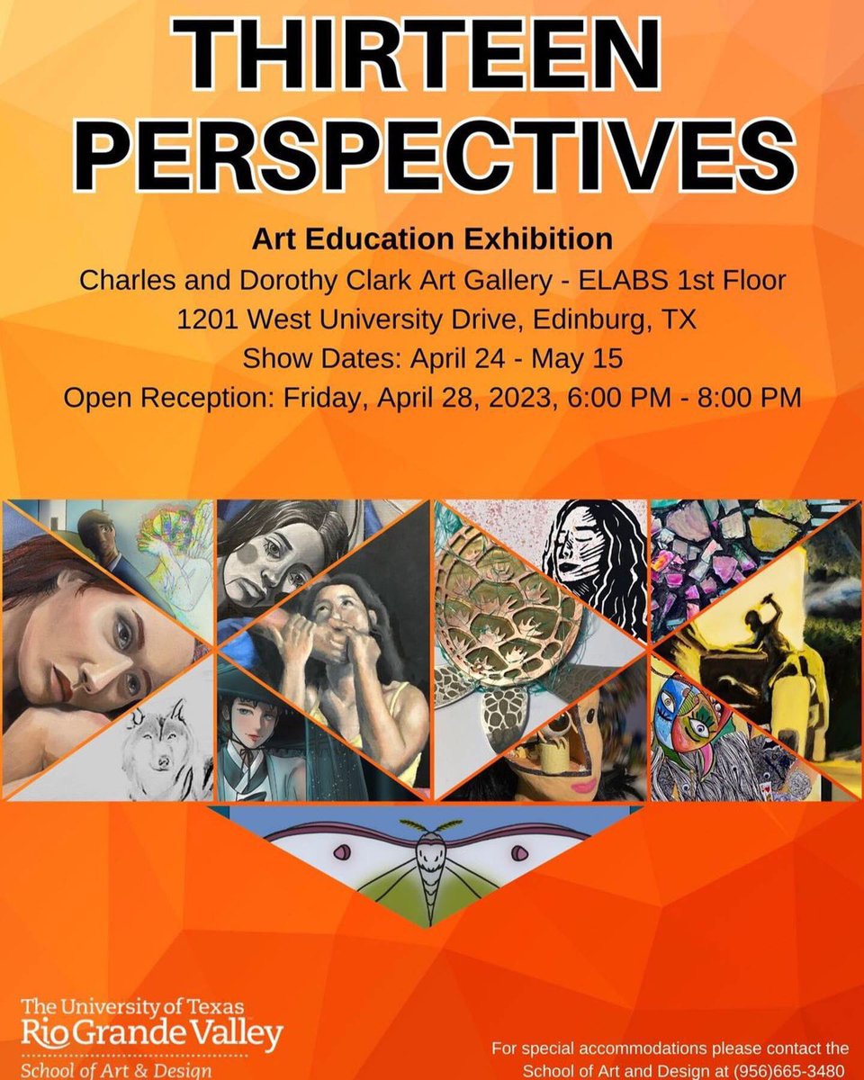 UtrgvA's tweet photo. We welcome you all to our Upcoming BFA Exhibitions! Please come by and support our students working hard all semester to bring you a series of works.
@utrgvarts  

#Repost @utrgvartgalleries 

#utrgvartannex #rgvart #rgvart #utrgvart https://t.co/Ti92wVXSbX