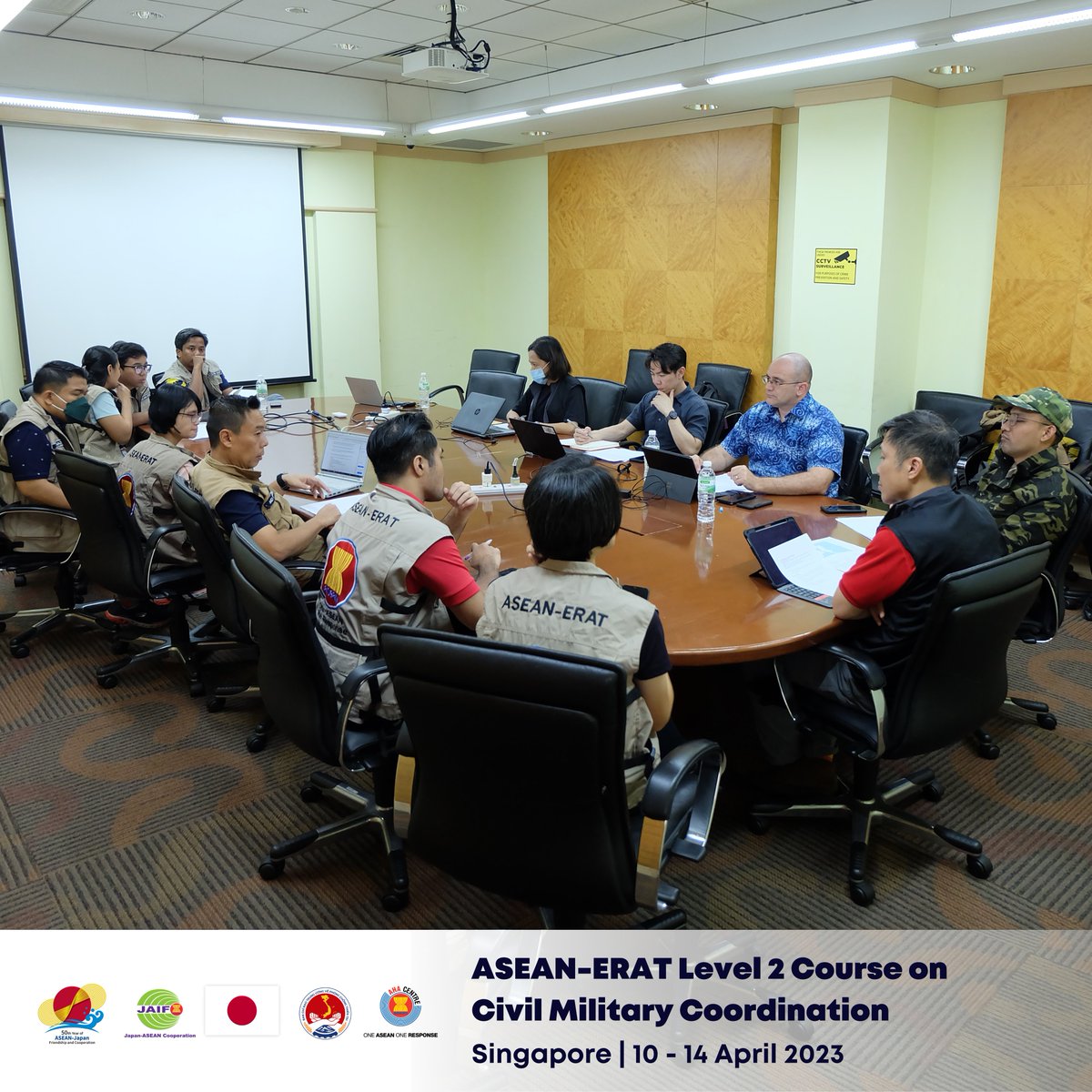AHACentre's tweet photo. The ASEAN-ERAT Level 2 Course on #Humanitarian Logistics and Civil-Military Coordination are supported by the Government of Japan through the #JapanASEANIntegrationFund #JAIF https://t.co/BqeI1uDMHQ