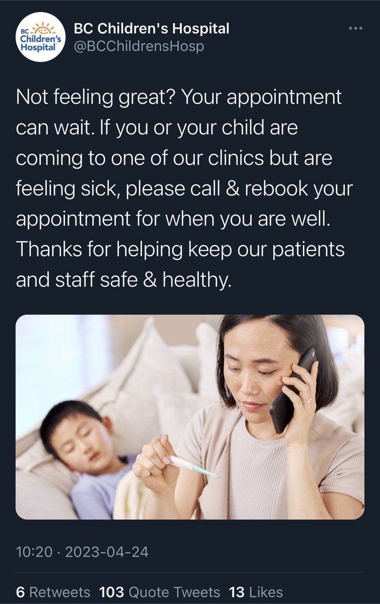 GosiaGasperoPhD's tweet photo. Year 4 of the airborne SARS2 pandemic.  

People who should be making kids healthy &amp; safe — ensure that hospitals have airborne protections (2-way N95, filtration, ventilation), influence anti-infection, anti-pandemic policies in the province — are doing such comms instead: https://t.co/YMXxPJMUQY